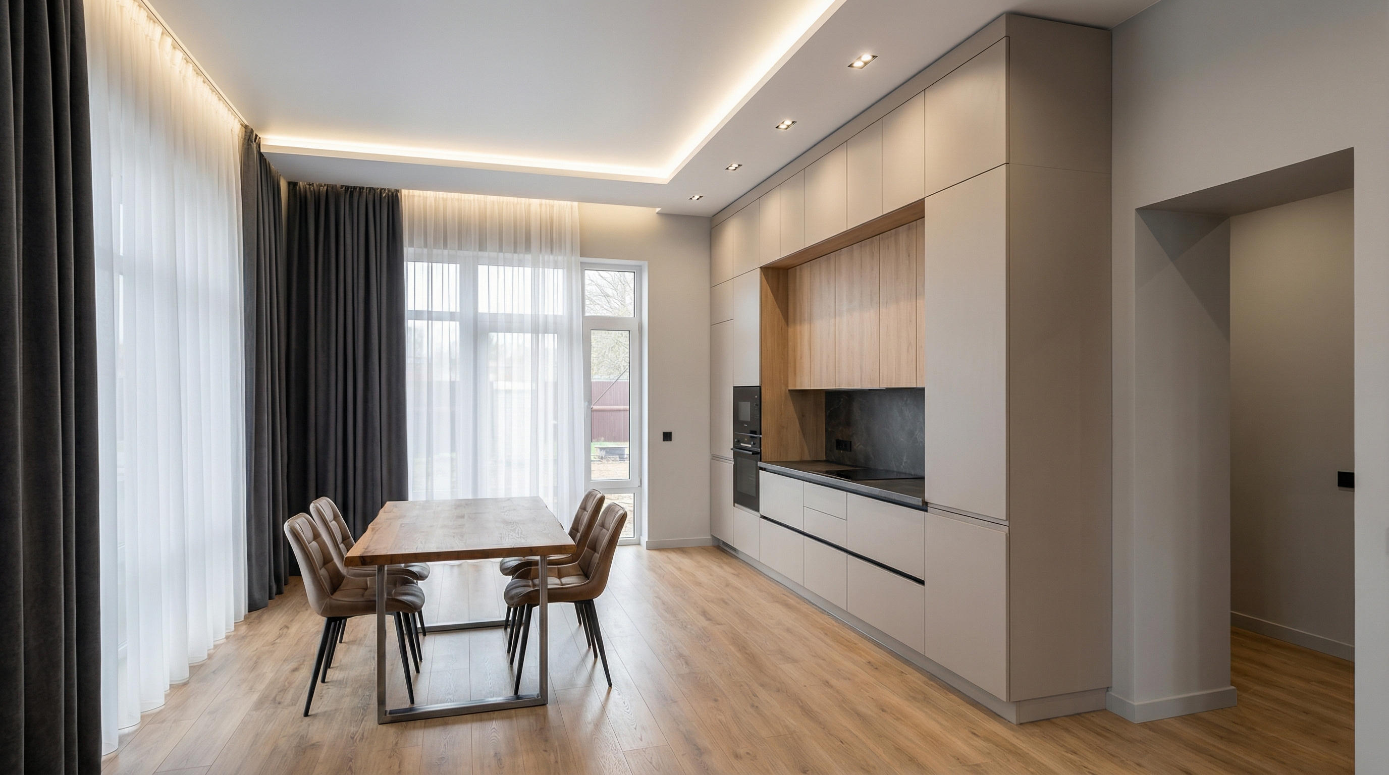 Дизайн кухни в стиле Минимализм — фото интерьера от нейросети RoomGPT