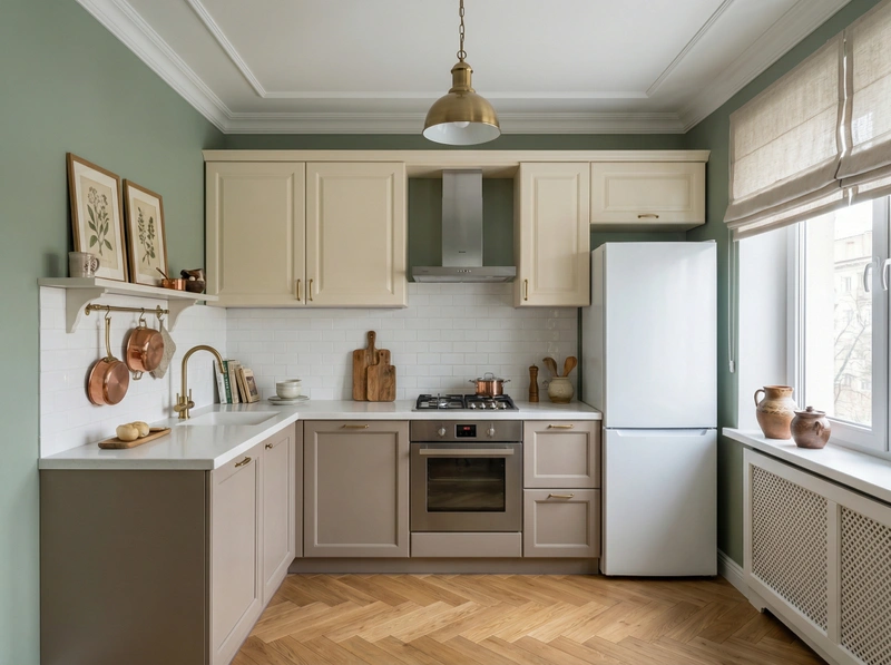 Дизайн интерьера в стиле Классика — Кухня от нейросети RoomGPT