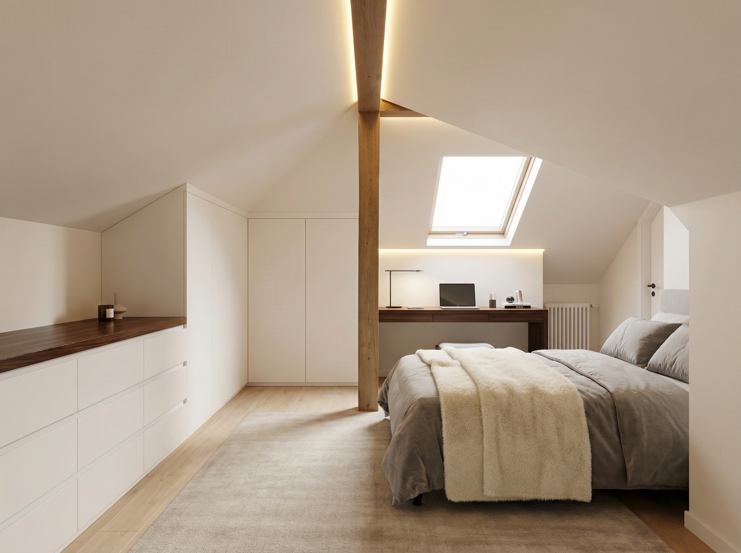 Дизайн спальни в стиле Минимализм — фото интерьера от нейросети RoomGPT