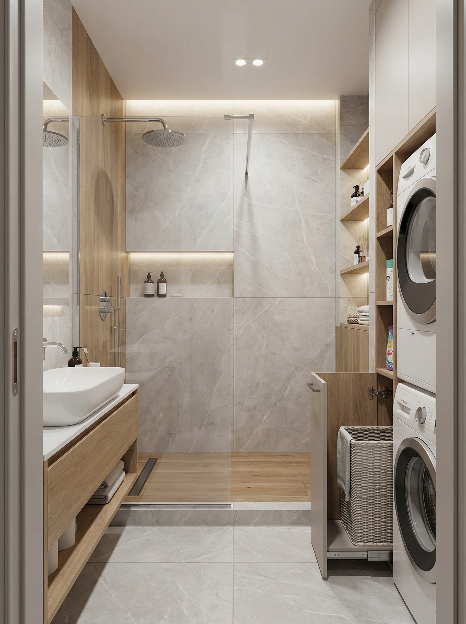 Дизайн ванной в стиле Минимализм — фото интерьера от нейросети RoomGPT