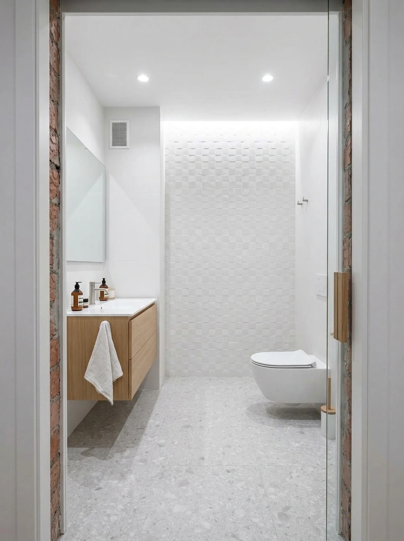 Дизайн интерьера в стиле Сканди — Ванная от нейросети RoomGPT