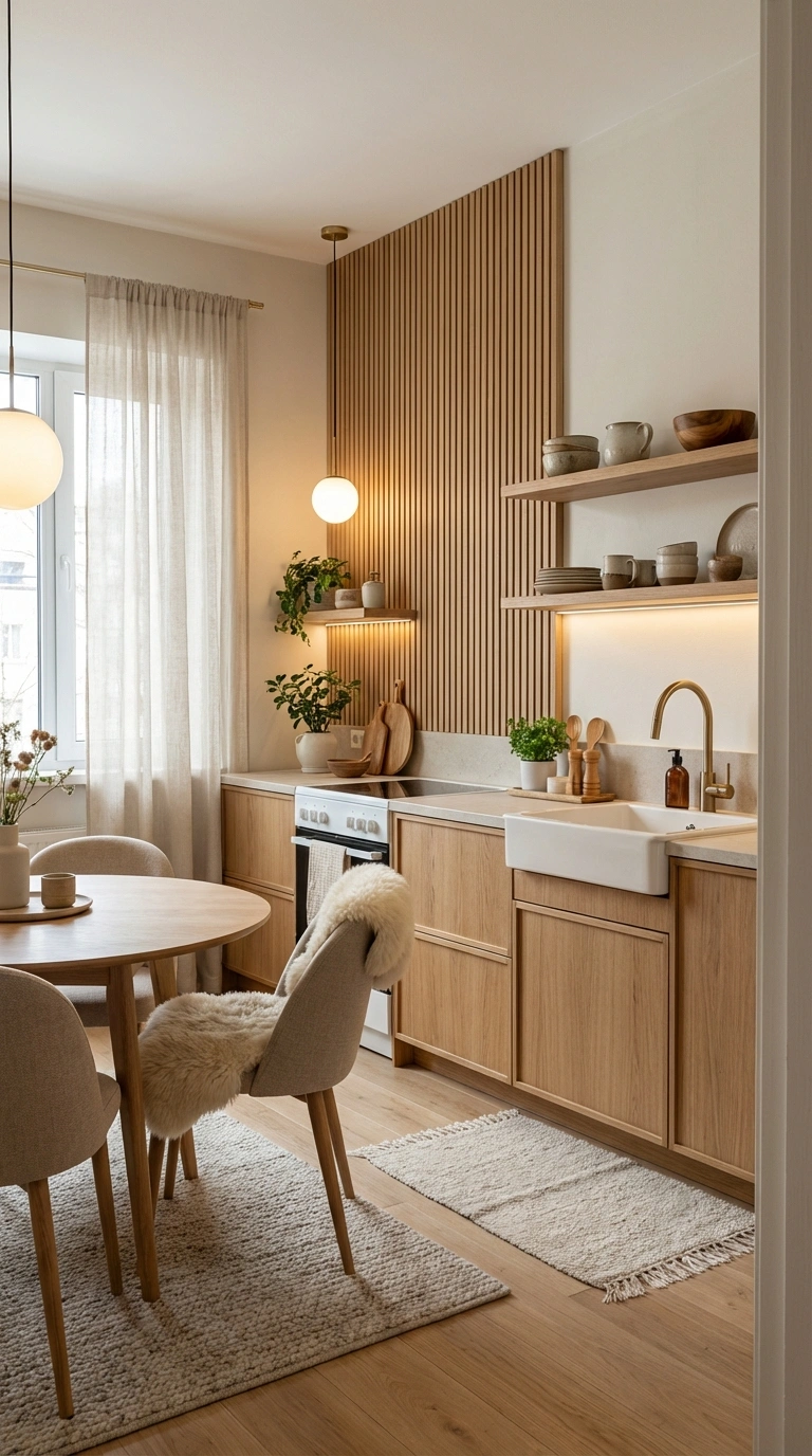 Дизайн интерьера в стиле Хюгге — Кухня от нейросети RoomGPT