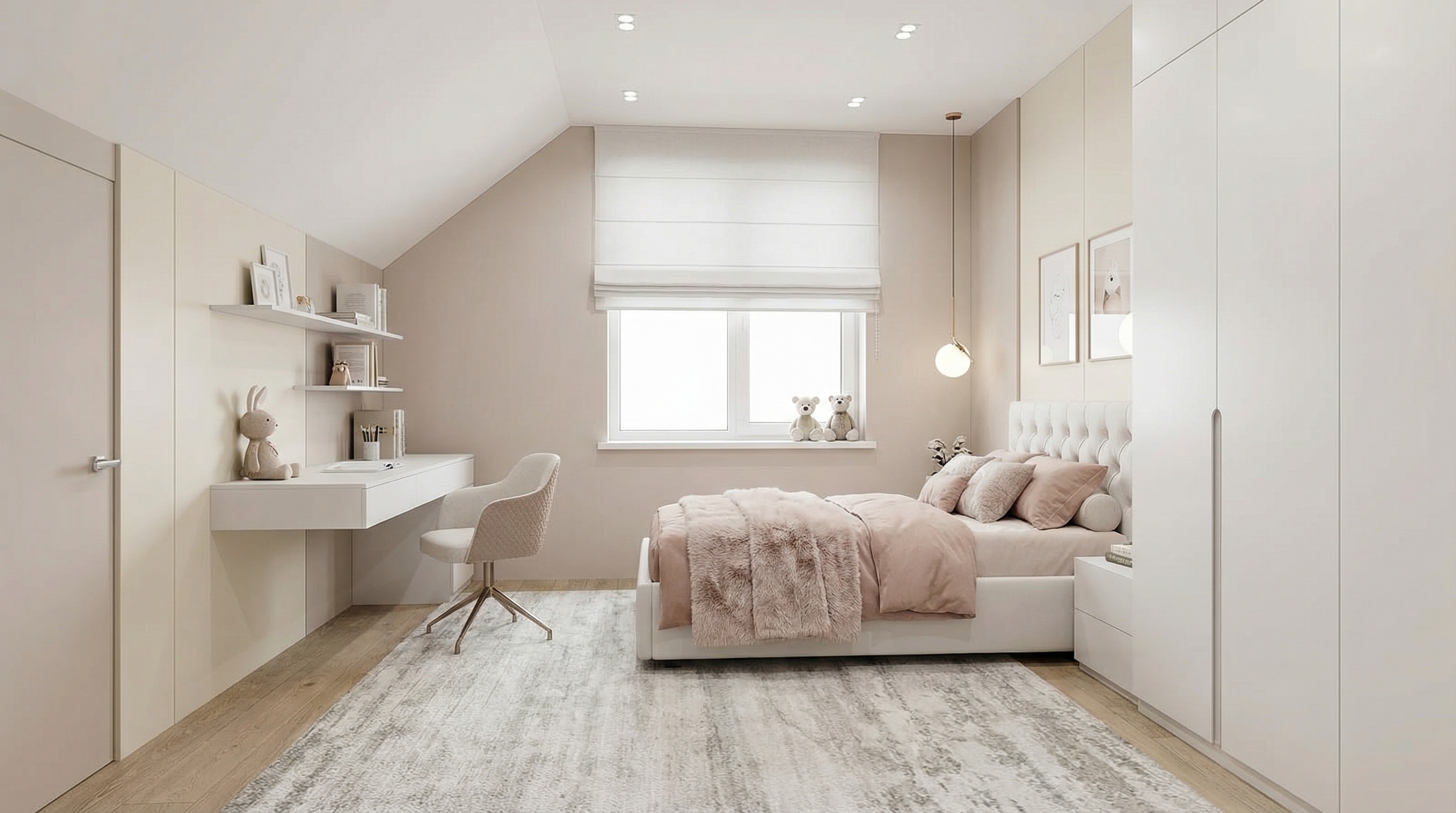 Дизайн детской в стиле Минимализм — фото интерьера от нейросети RoomGPT