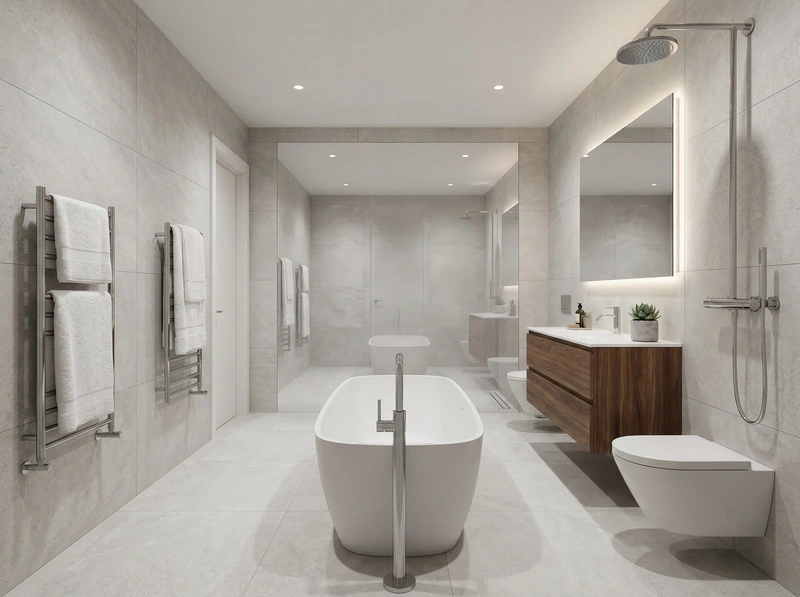 Дизайн интерьера в стиле Минимализм — Ванная от нейросети RoomGPT