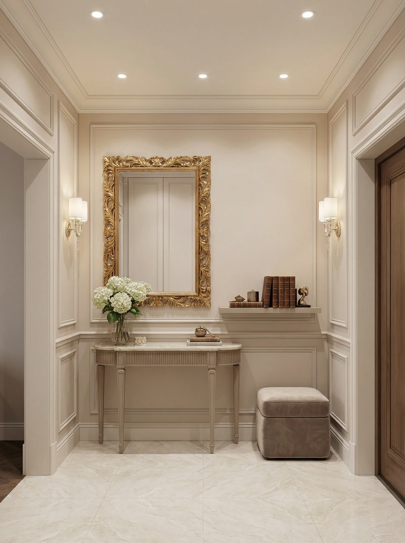 Дизайн интерьера в стиле Неоклассика — Прихожая от нейросети RoomGPT