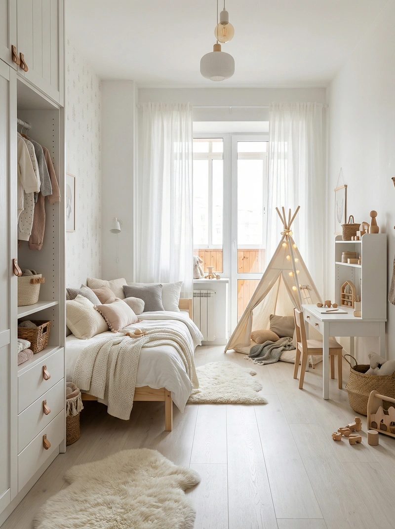 Дизайн интерьера в стиле Хюгге — Детская от нейросети RoomGPT