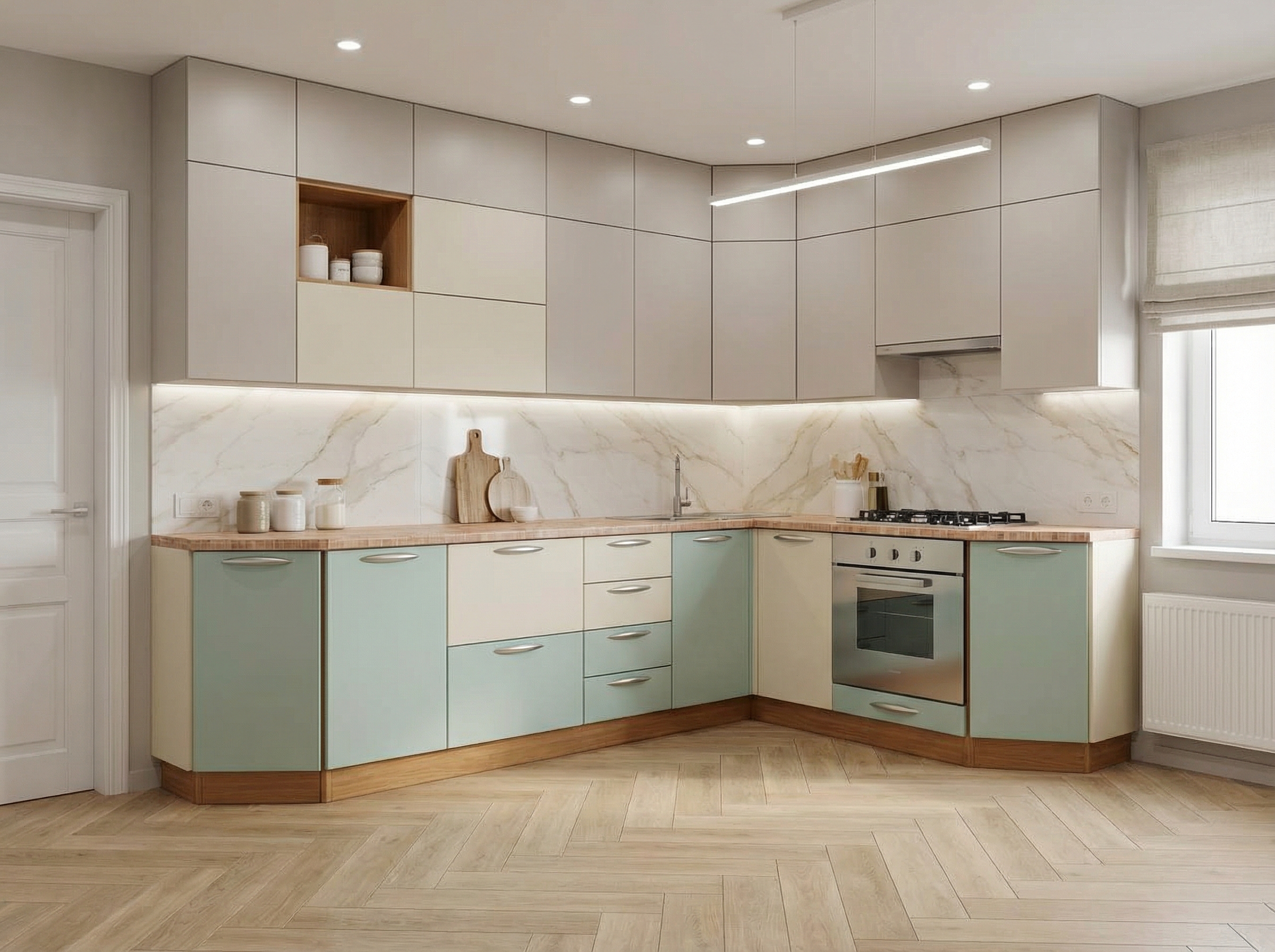 Дизайн кухни в стиле Минимализм — фото интерьера от нейросети RoomGPT