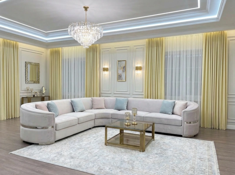 Дизайн интерьера в стиле Неоклассика — Гостиная от нейросети RoomGPT