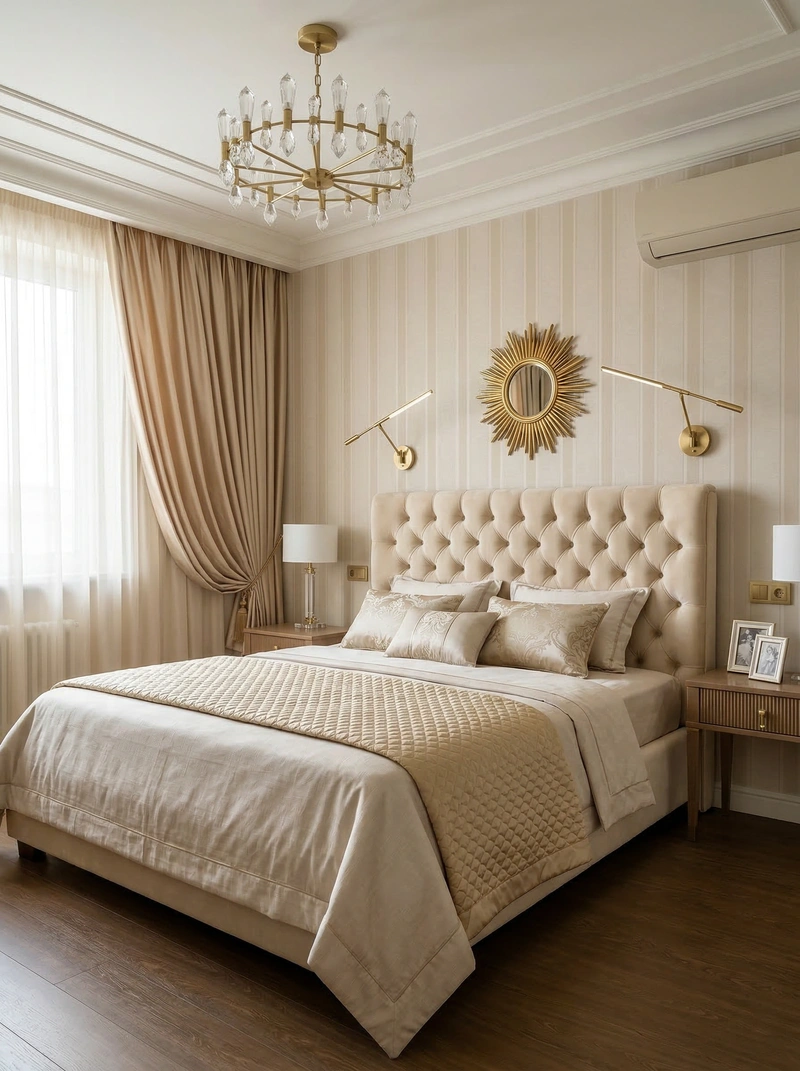 Дизайн спальни в стиле Классика — фото интерьера от нейросети RoomGPT