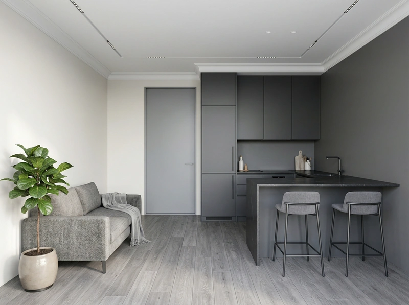 Дизайн кухни в стиле Контемпорари — фото интерьера от нейросети RoomGPT