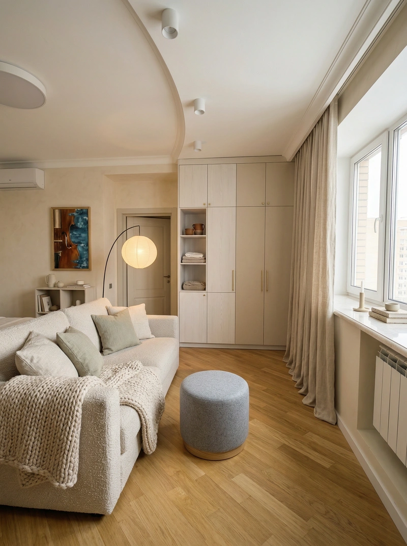 Дизайн интерьера в стиле Хюгге — Спальня от нейросети RoomGPT