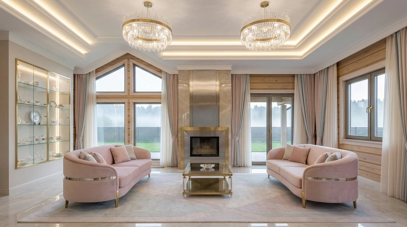 Дизайн гостиной в стиле Неоклассика — фото интерьера от нейросети RoomGPT