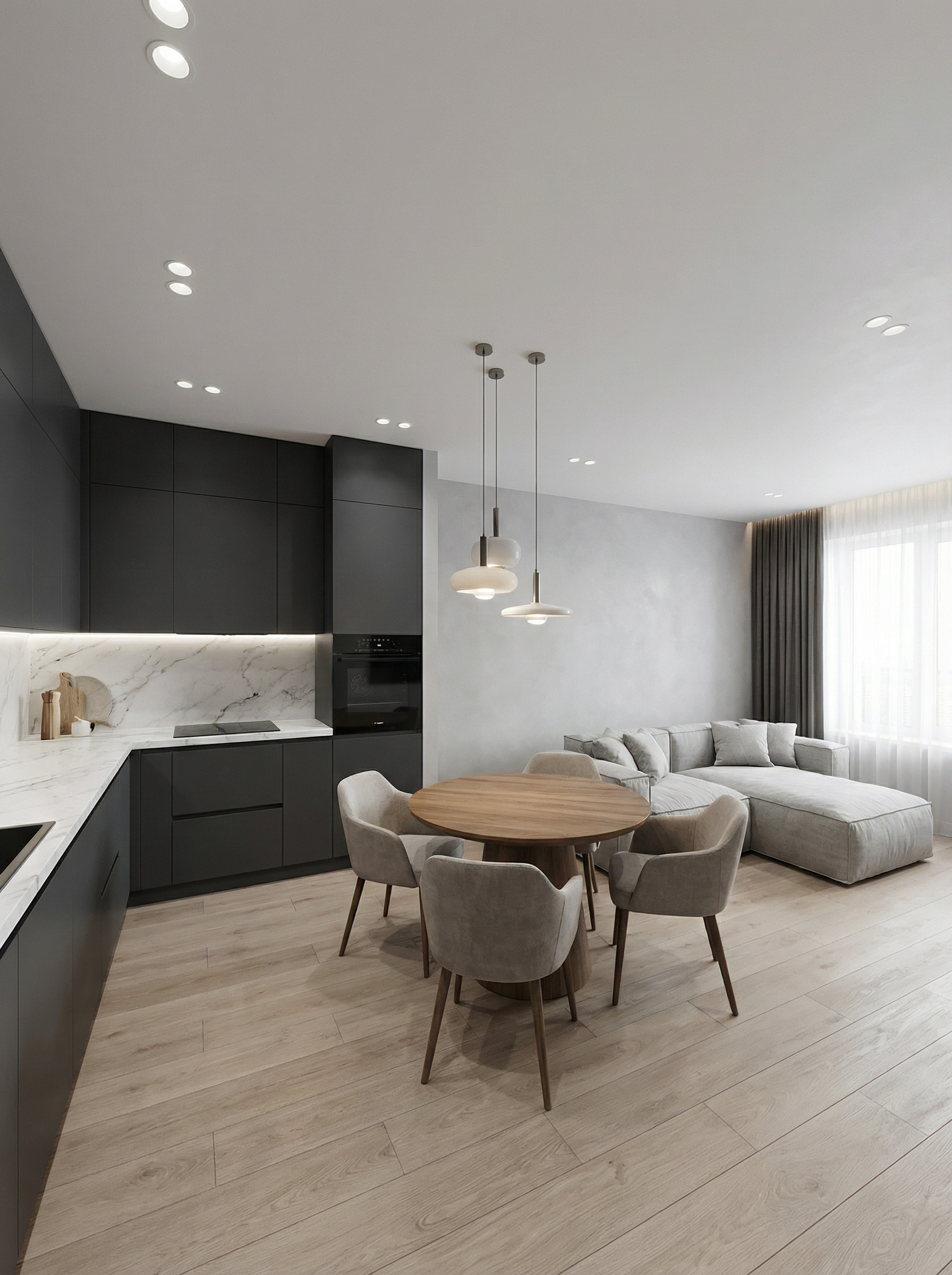 Дизайн кухни в стиле Минимализм — фото интерьера от нейросети RoomGPT