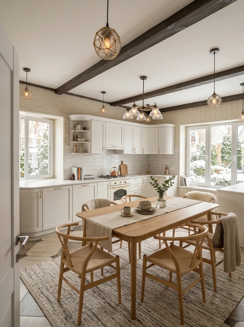 Дизайн гостиной в стиле Хюгге — фото интерьера от нейросети RoomGPT