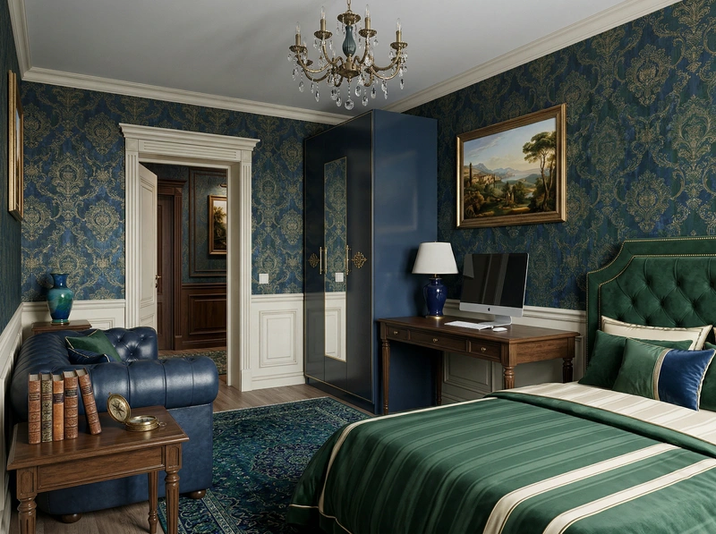 Дизайн интерьера в стиле Классика — Спальня от нейросети RoomGPT