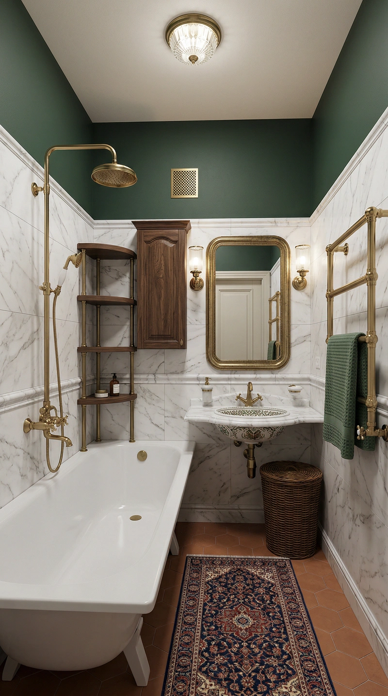 Дизайн интерьера в стиле Классика — Ванная от нейросети RoomGPT