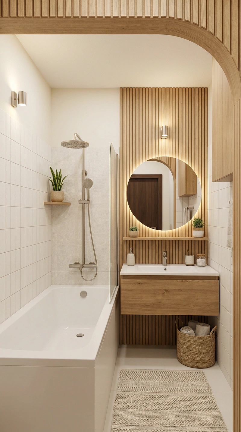 Дизайн интерьера в стиле Хюгге — Ванная от нейросети RoomGPT