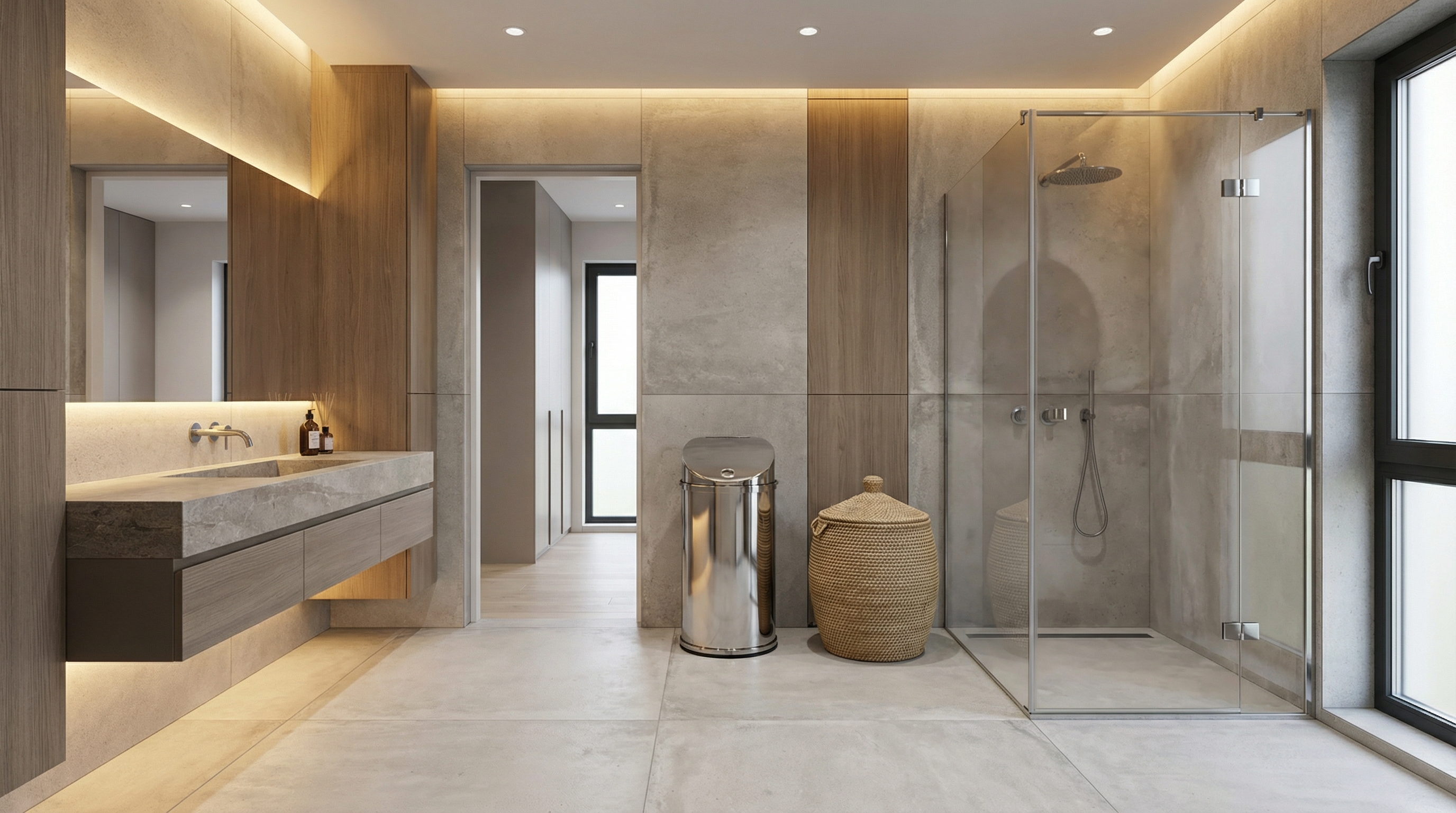 Дизайн ванной в стиле Минимализм — фото интерьера от нейросети RoomGPT