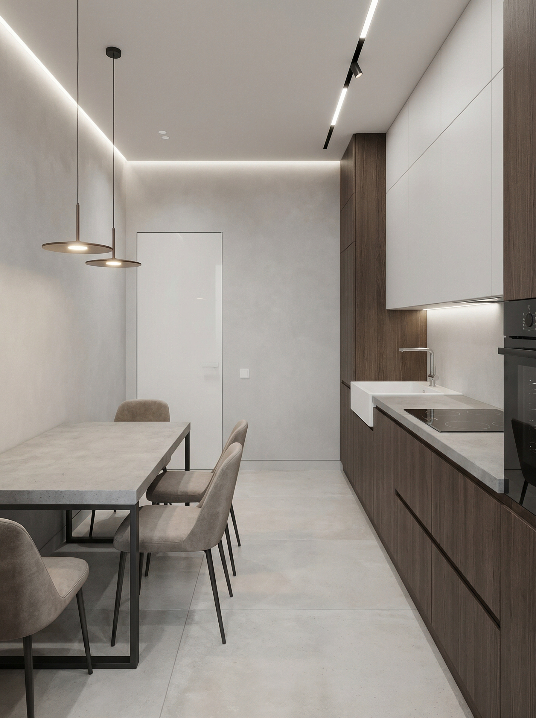 Дизайн кухни в стиле Минимализм — фото интерьера от нейросети RoomGPT