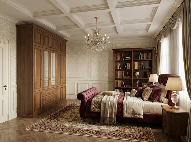 Дизайн интерьера в стиле Классика — Спальня от нейросети RoomGPT