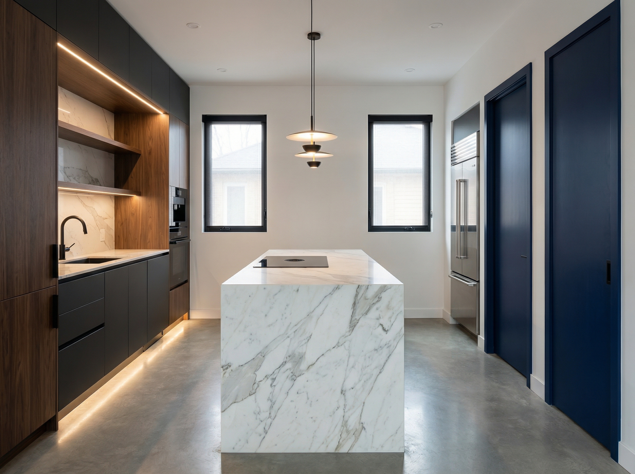 Дизайн кухни в стиле Минимализм — фото интерьера от нейросети RoomGPT