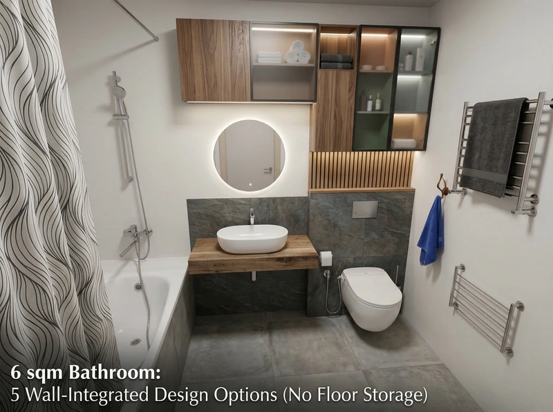 Дизайн ванной в стиле Без стиля — фото интерьера от нейросети RoomGPT