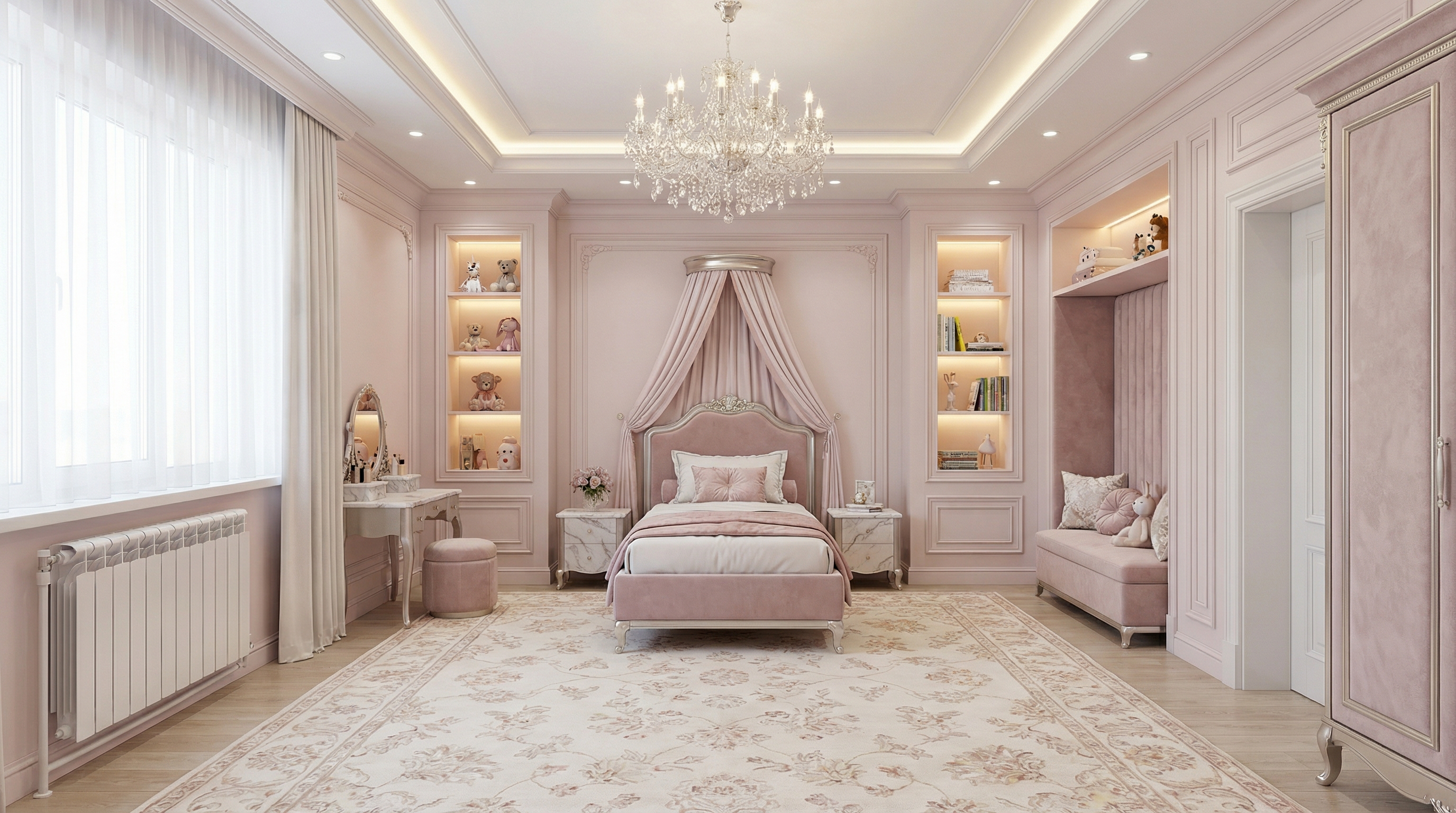 Дизайн спальни в стиле Классика — фото интерьера от нейросети RoomGPT