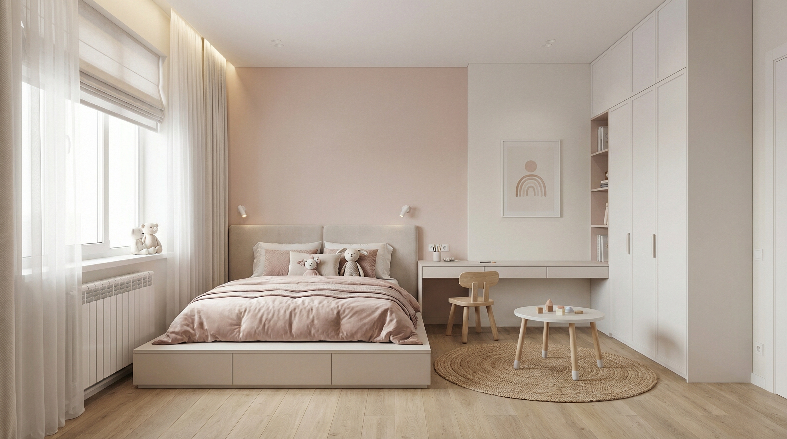 Дизайн спальни в стиле Минимализм — фото интерьера от нейросети RoomGPT