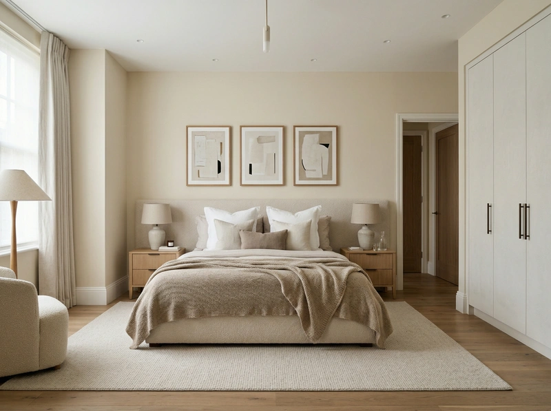 Дизайн спальни в стиле Минимализм — фото интерьера от нейросети RoomGPT