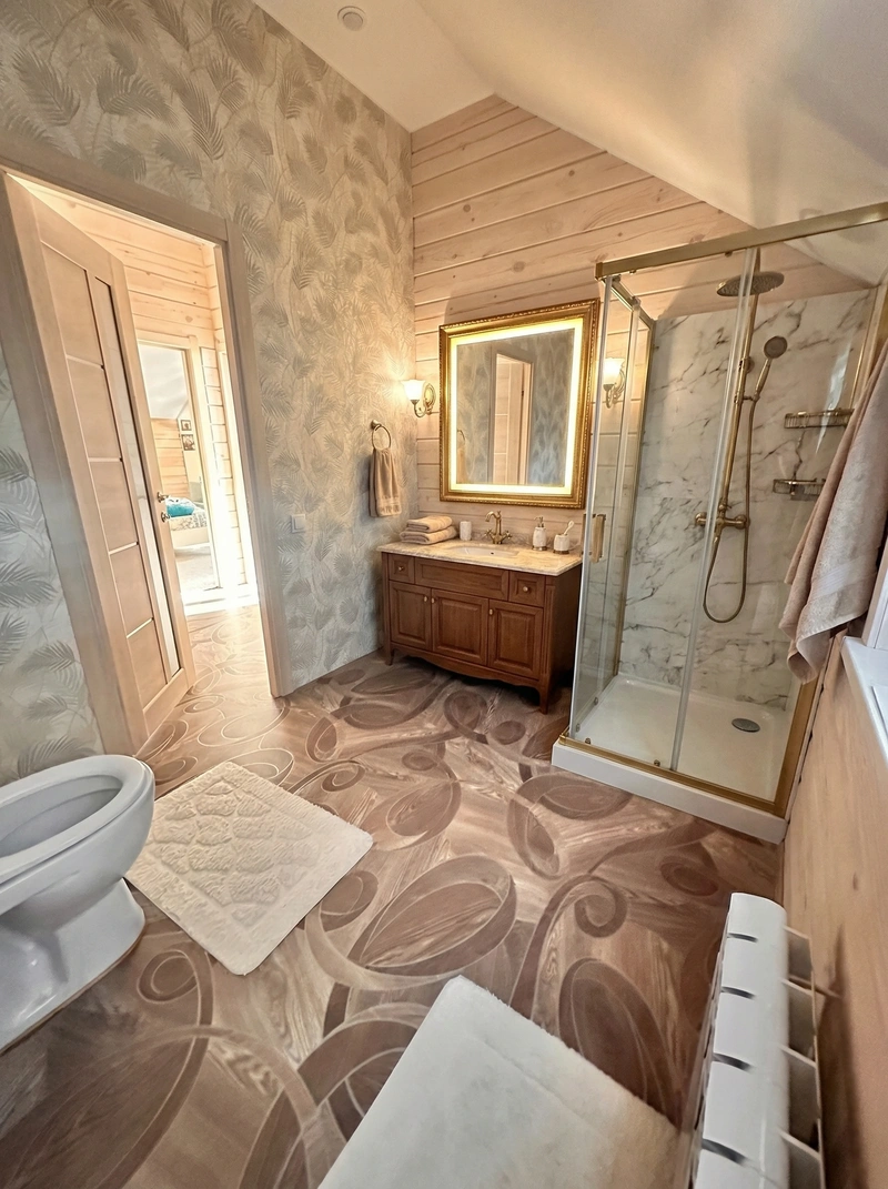 Дизайн интерьера в стиле Классика — Ванная от нейросети RoomGPT