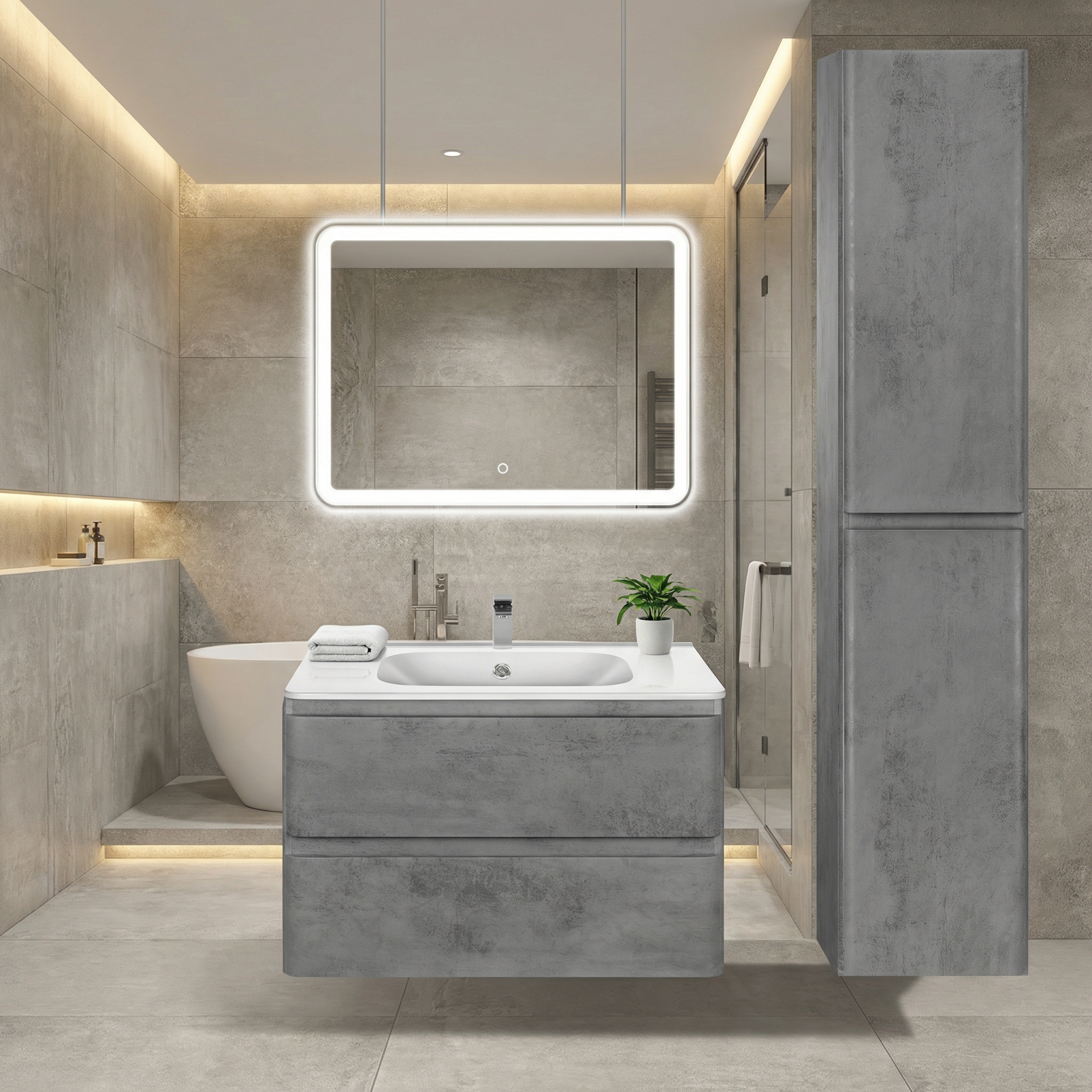 Дизайн ванной в стиле Минимализм — фото интерьера от нейросети RoomGPT