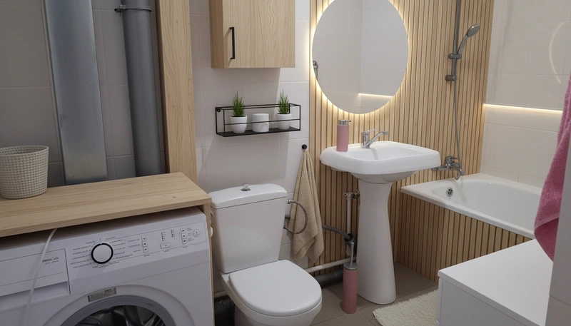 Дизайн интерьера в стиле Хюгге — Ванная от нейросети RoomGPT