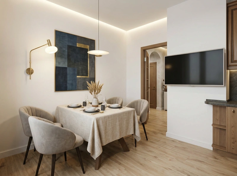 Дизайн интерьера в стиле Минимализм — Кухня от нейросети RoomGPT