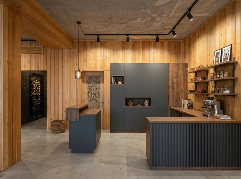 Дизайн кухни в стиле Лофт — фото интерьера от нейросети RoomGPT