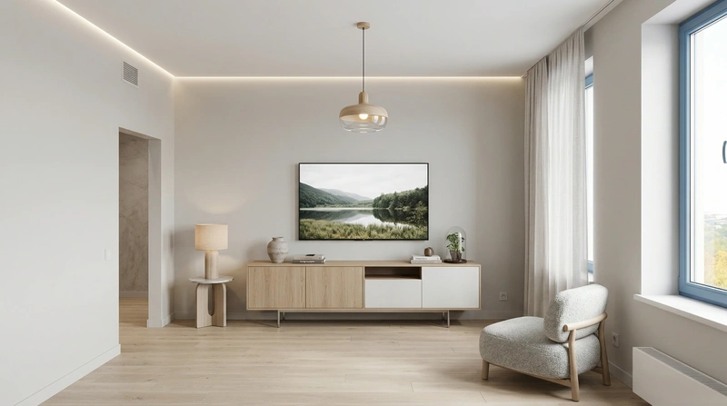 Дизайн гостиной в стиле Сканди — фото интерьера от нейросети RoomGPT