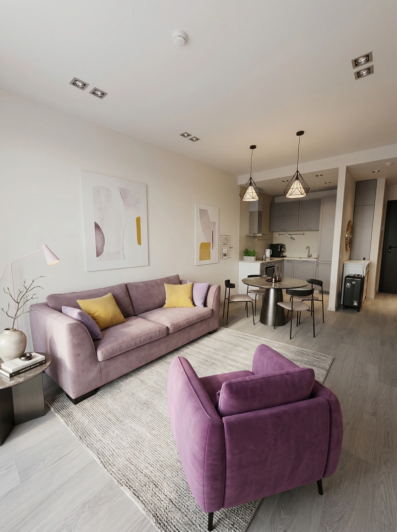 Дизайн интерьера в стиле Минимализм — Гостиная от нейросети RoomGPT