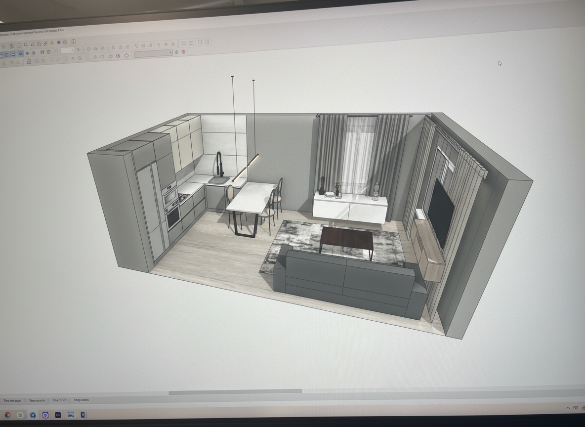 Дизайн кухни в стиле Минимализм — фото интерьера от нейросети RoomGPT