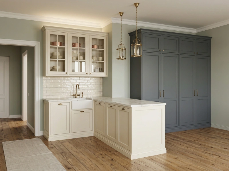 Дизайн кухни в стиле Классика — фото интерьера от нейросети RoomGPT