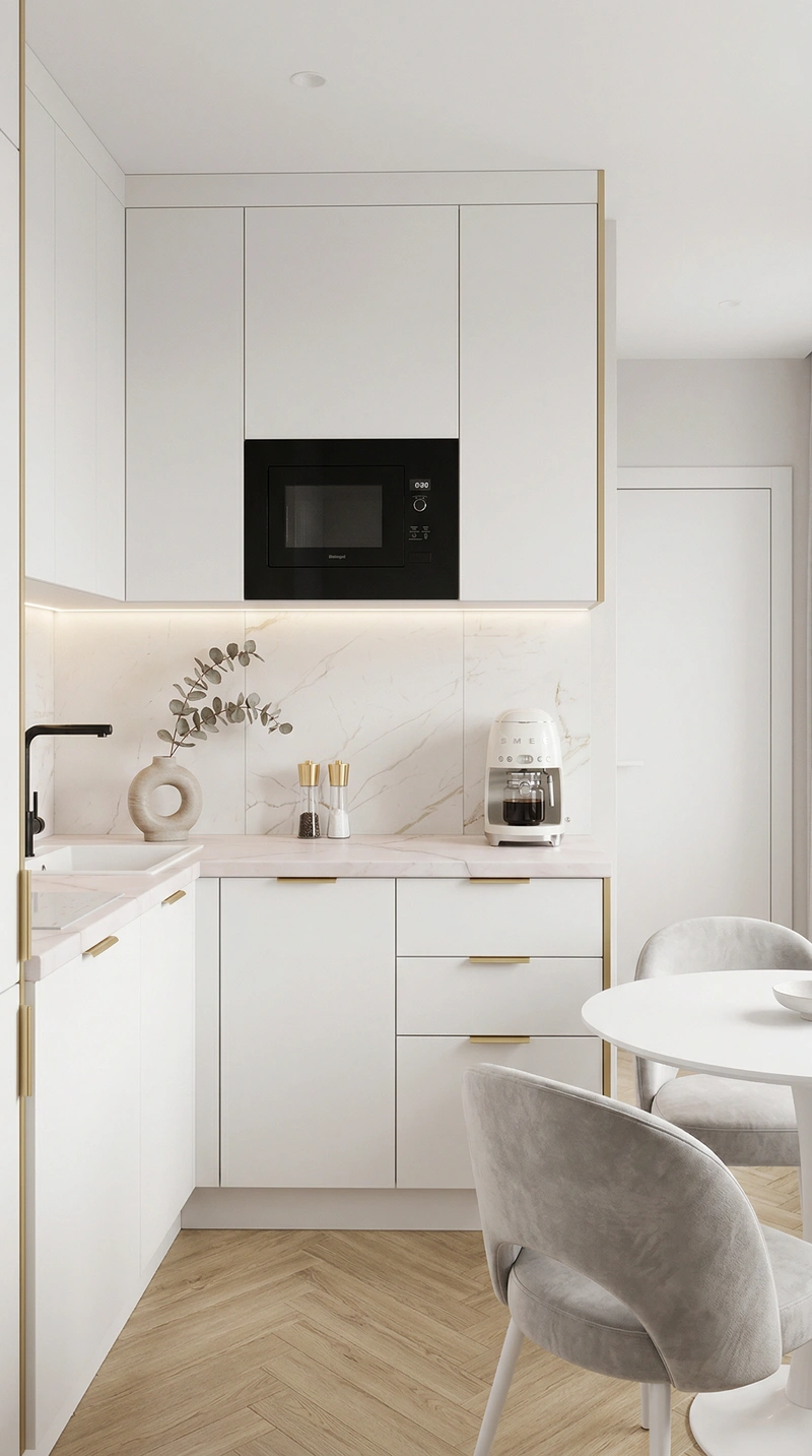 Дизайн интерьера в стиле Сканди — Кухня от нейросети RoomGPT