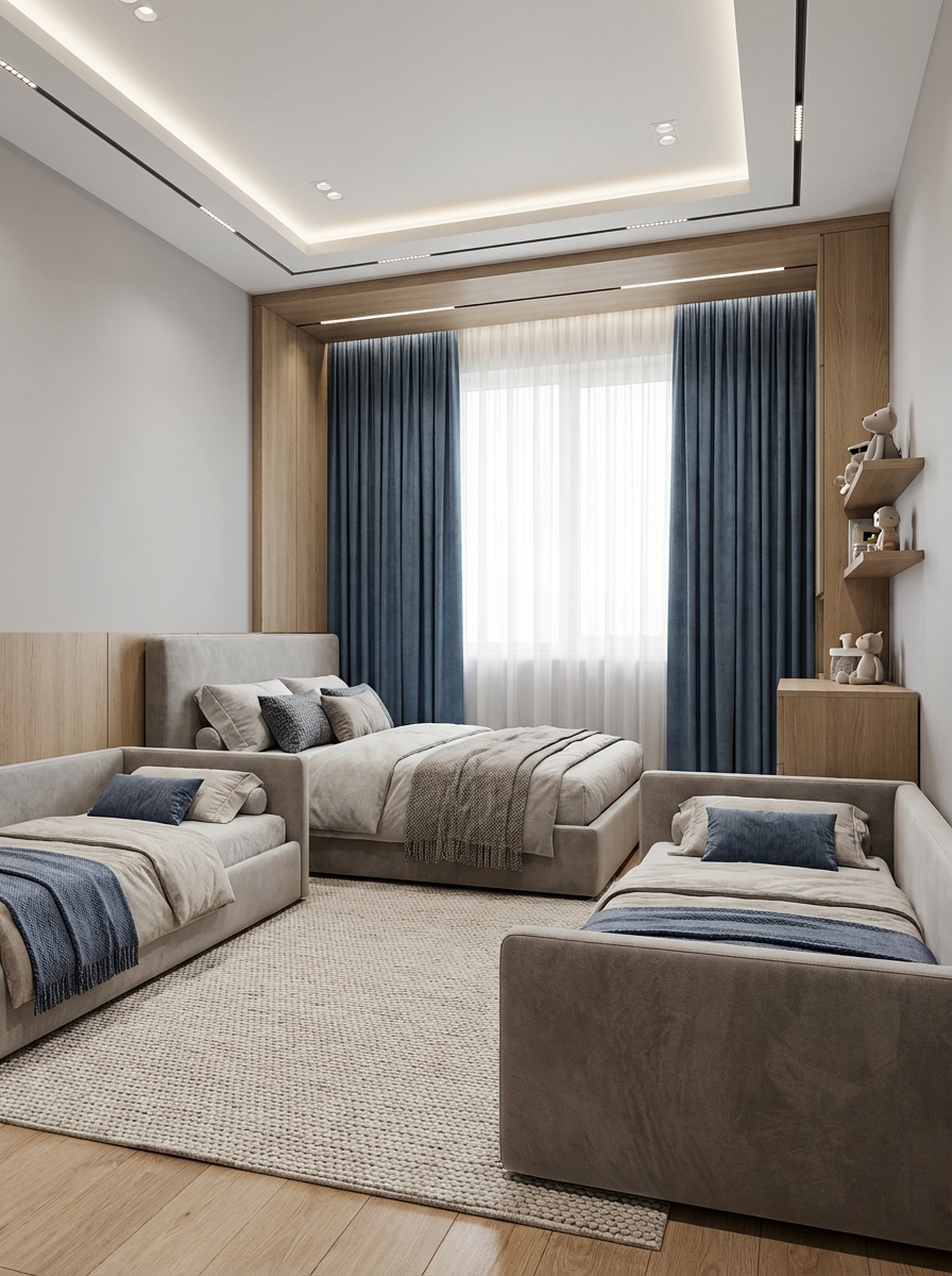 Дизайн детской в стиле Минимализм — фото интерьера от нейросети RoomGPT