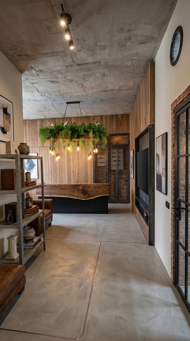 Дизайн гостиной в стиле Лофт — фото интерьера от нейросети RoomGPT