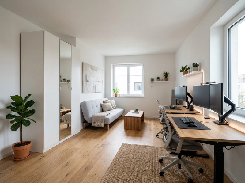 Дизайн интерьера в стиле Минимализм — Гостиная от нейросети RoomGPT