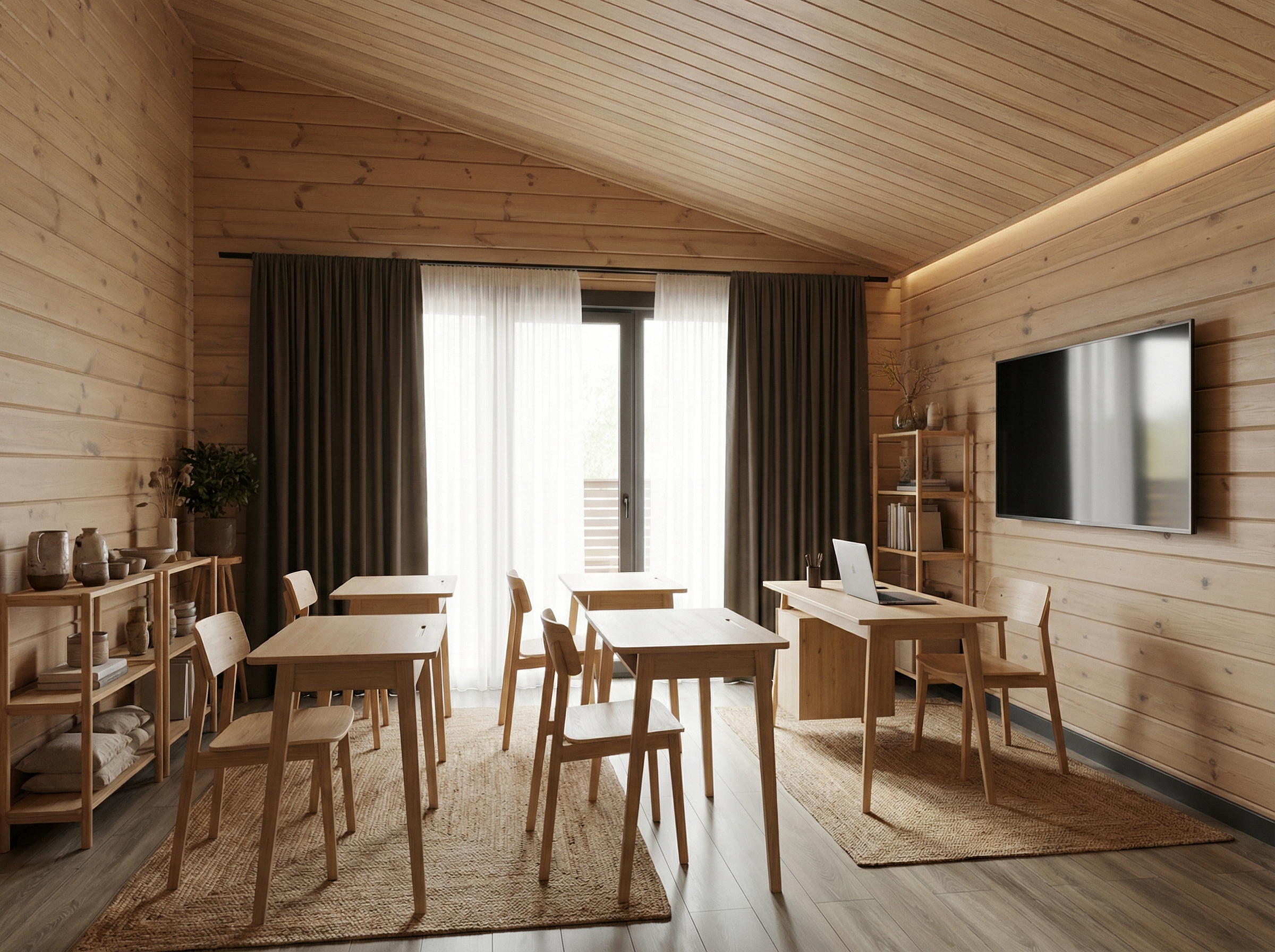 Дизайн спальни в стиле Japandi — фото интерьера от нейросети RoomGPT