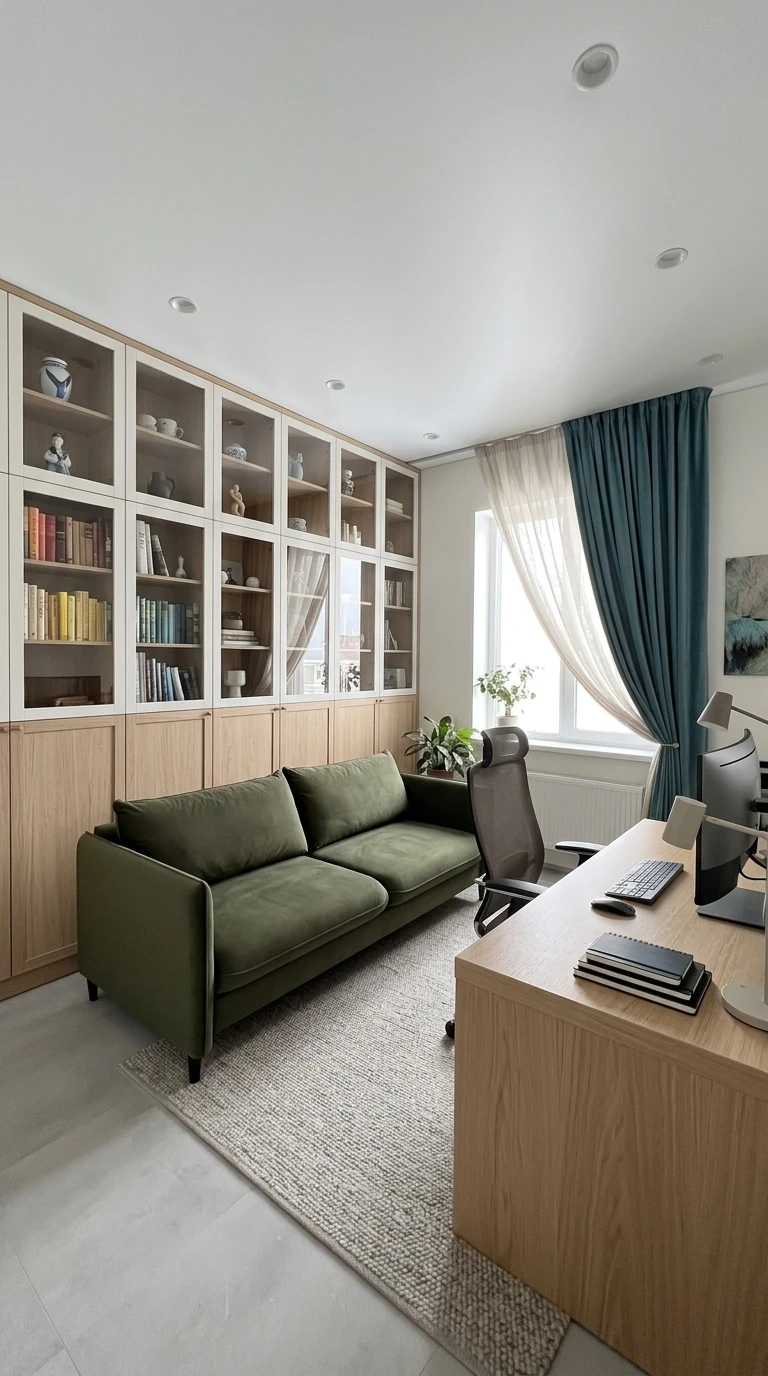 Дизайн кабинета в стиле Сканди — фото интерьера от нейросети RoomGPT
