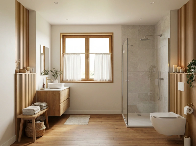 Дизайн интерьера в стиле Хюгге — Ванная от нейросети RoomGPT