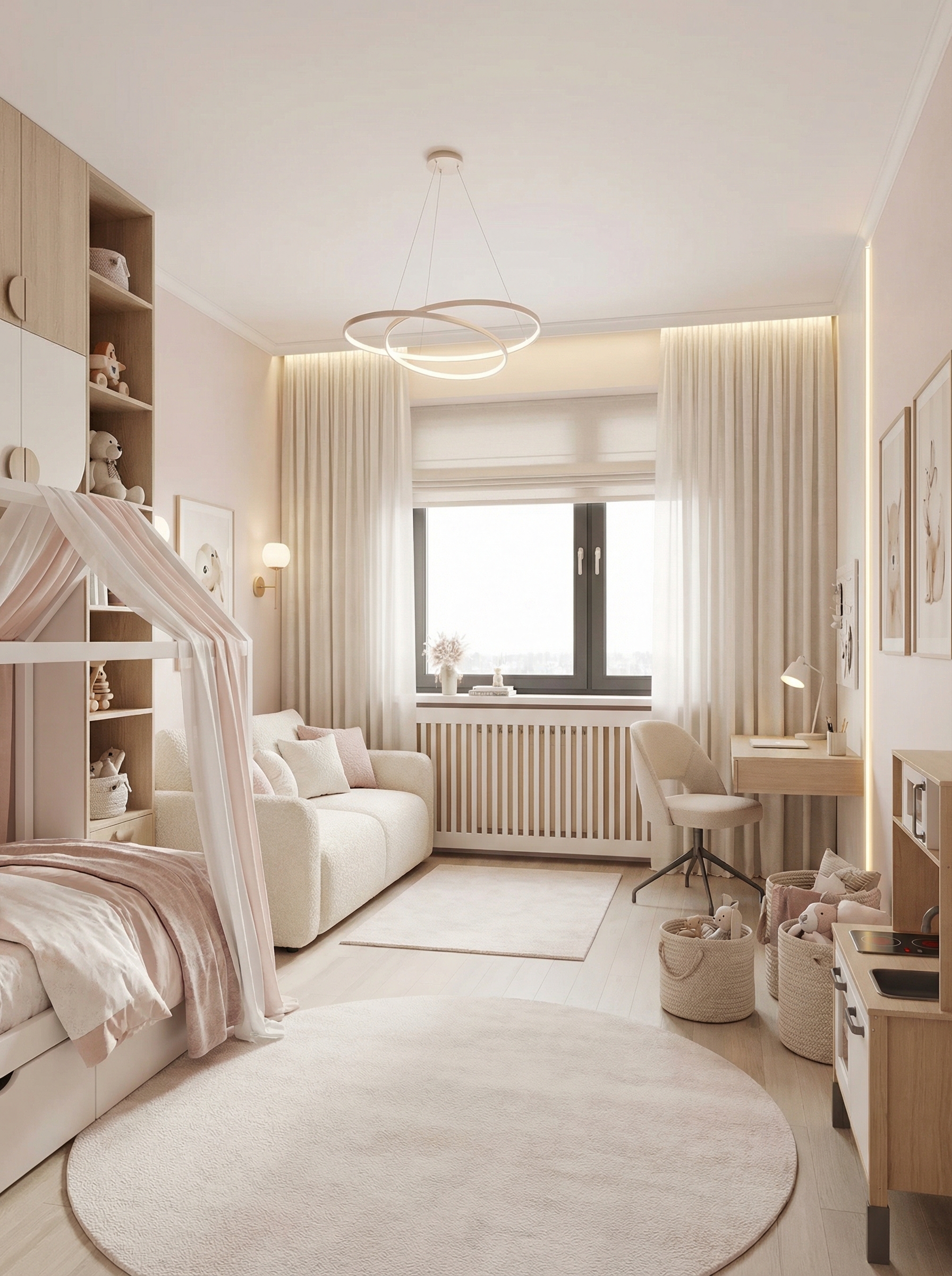 Дизайн детской в стиле Минимализм — фото интерьера от нейросети RoomGPT