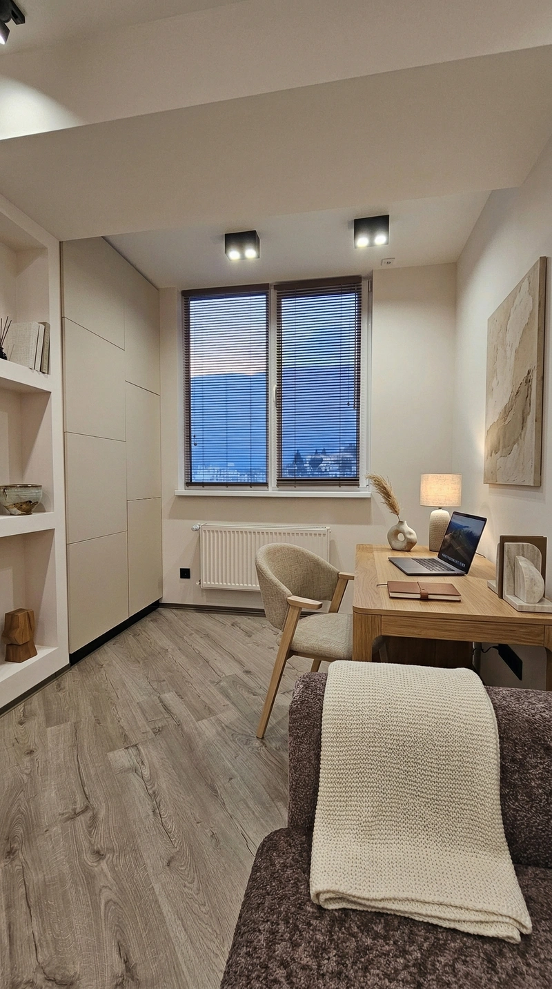 Дизайн гостиной в стиле Japandi — фото интерьера от нейросети RoomGPT