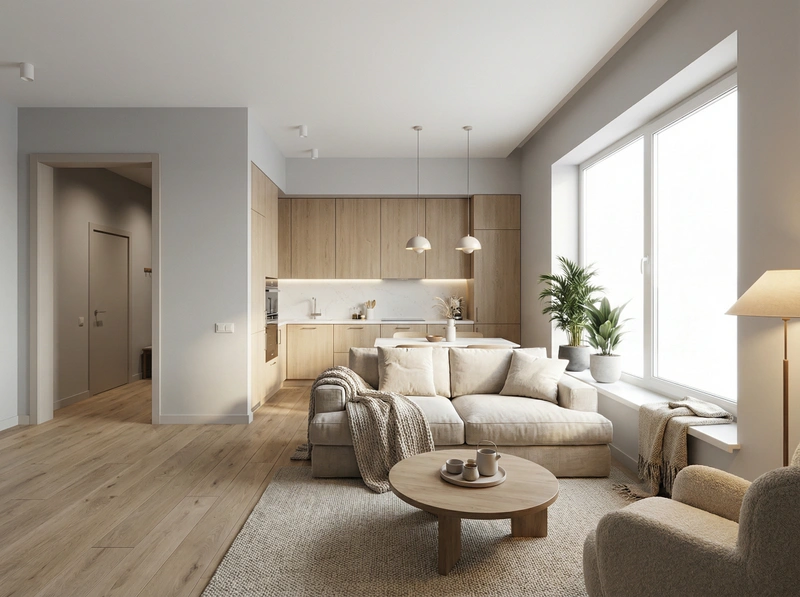 Дизайн интерьера в стиле Хюгге — Гостиная от нейросети RoomGPT