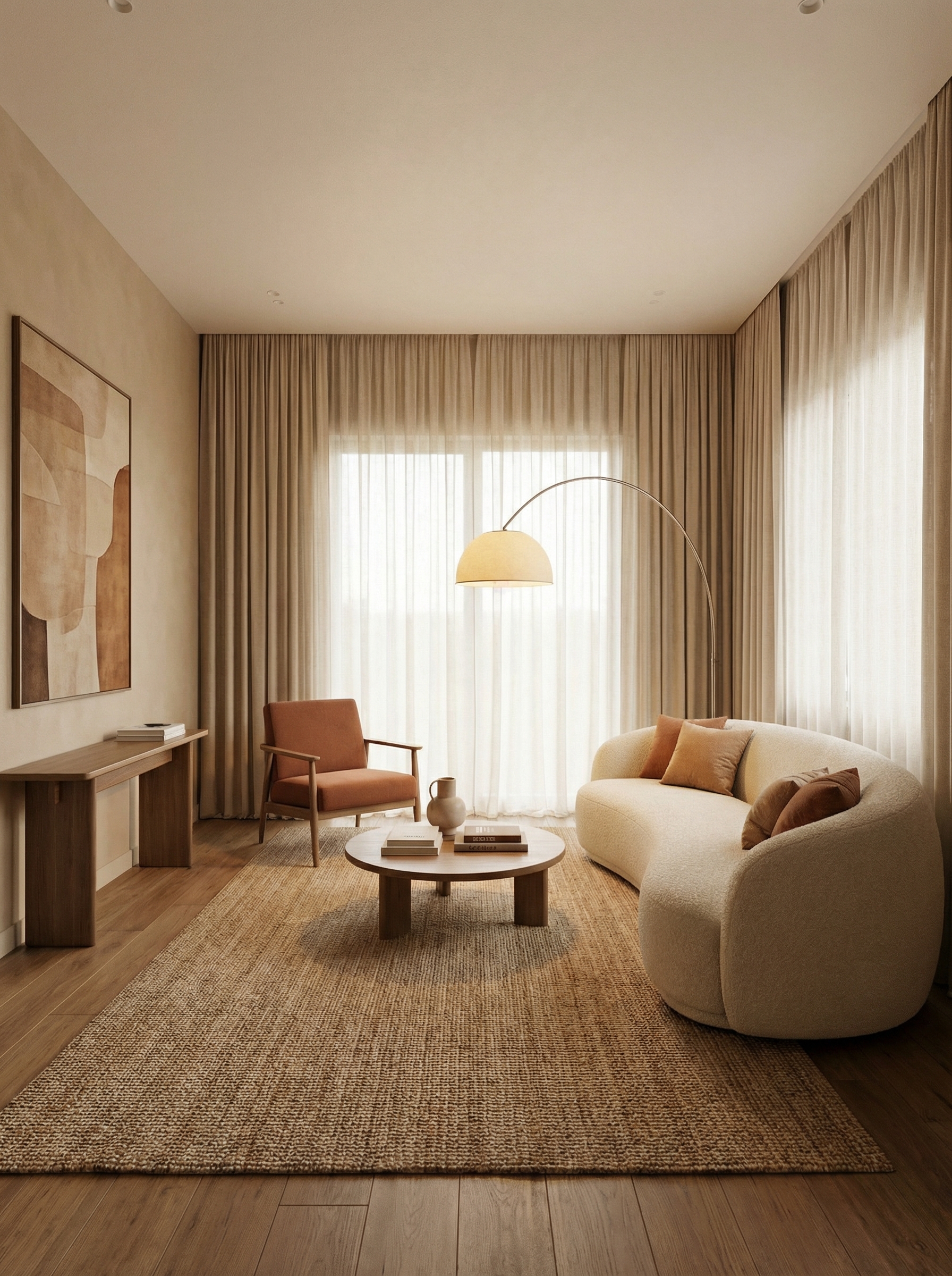 Дизайн гостиной в стиле Минимализм — фото интерьера от нейросети RoomGPT