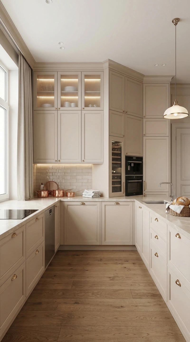 Дизайн кухни в стиле Классика — фото интерьера от нейросети RoomGPT